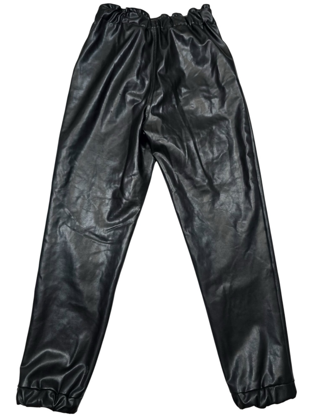 Abercrombie & Fitch Faux Leather Joggers Sz Medium Y2K Moto Rock - Picture 4 of 9